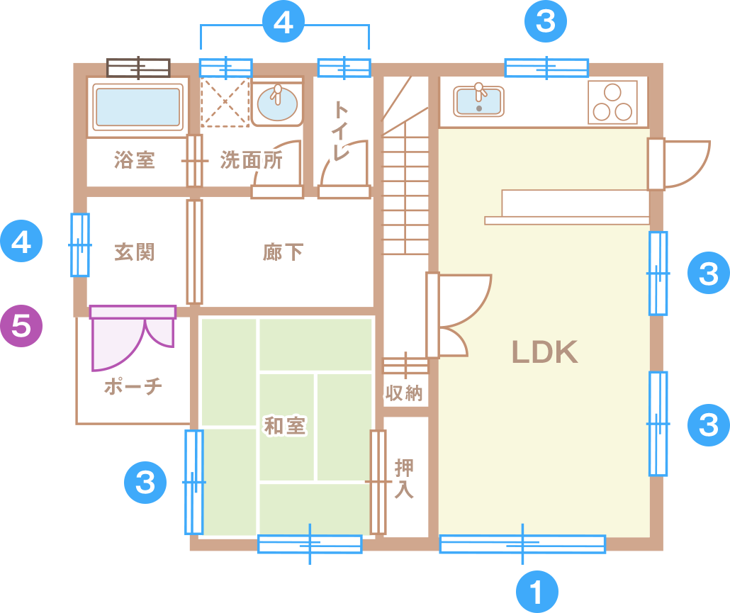 model plan サンプル間取り